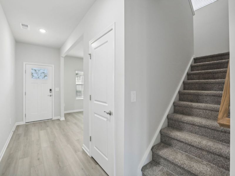 Entryway in the Chatham floorplan at 250 White Birch Lane in Angier, NC.