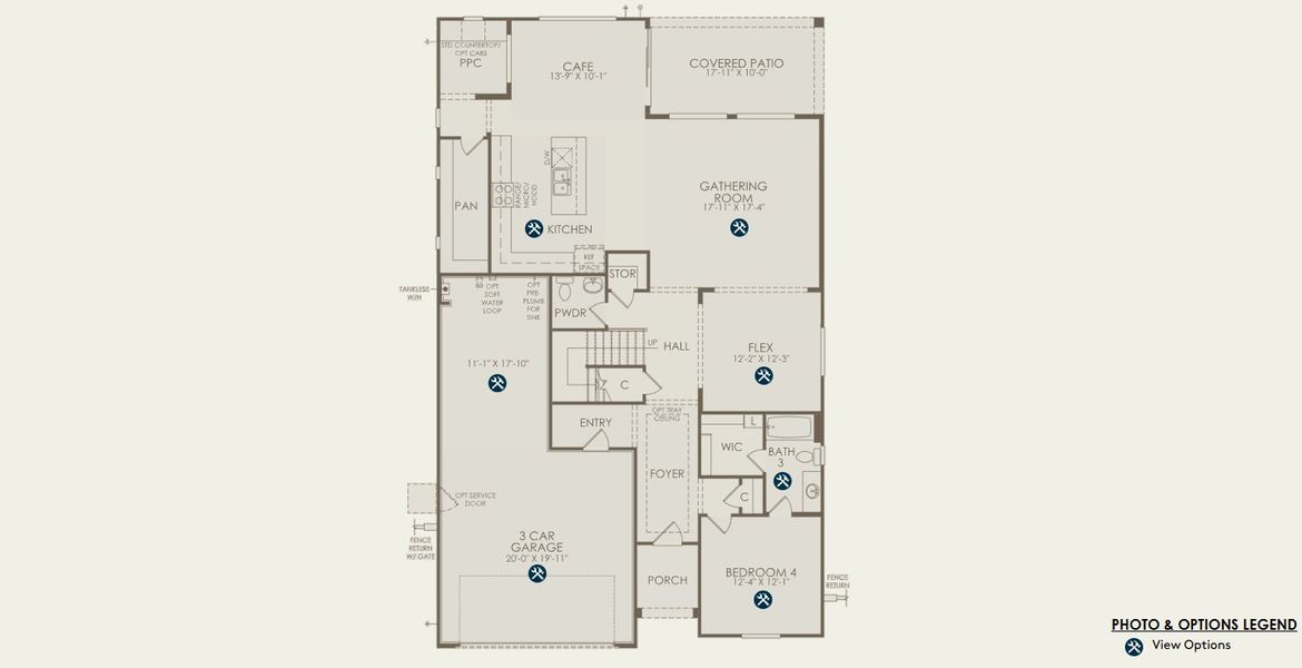 2D floor plan layout of this home in Upper Canyon, Phoenix, AZ (Image 4).