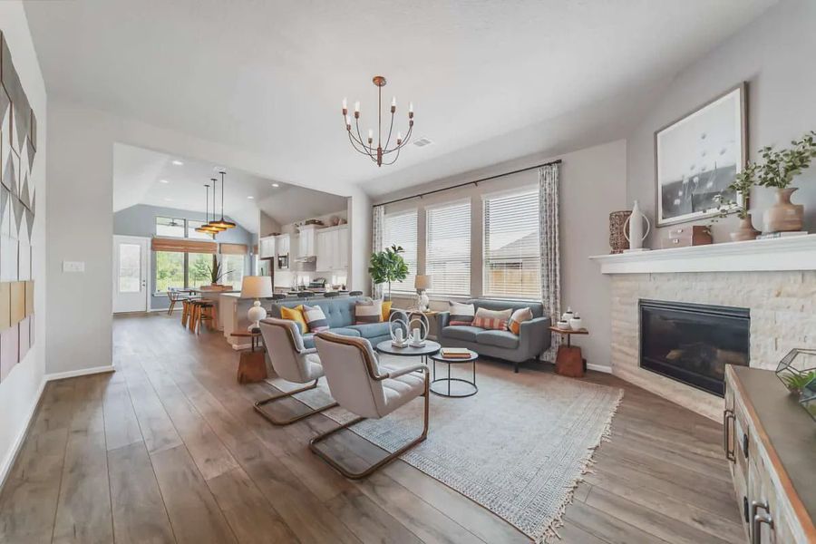 Representative furnished interior of a home built from the Oakley by Chesmar Homes in Artavia, Conroe (Image 4).