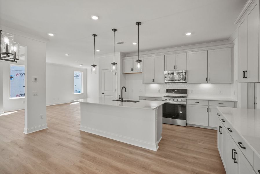 Spacious Kitchen with an Island