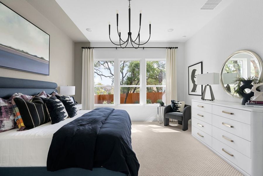 Furnished interior view inside a new home in Park Collection at Heritage, Dripping Springs (Image 15).