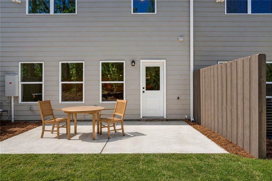 Exterior details and patio area of a home in Cherokee Township, Acworth (Image 4).