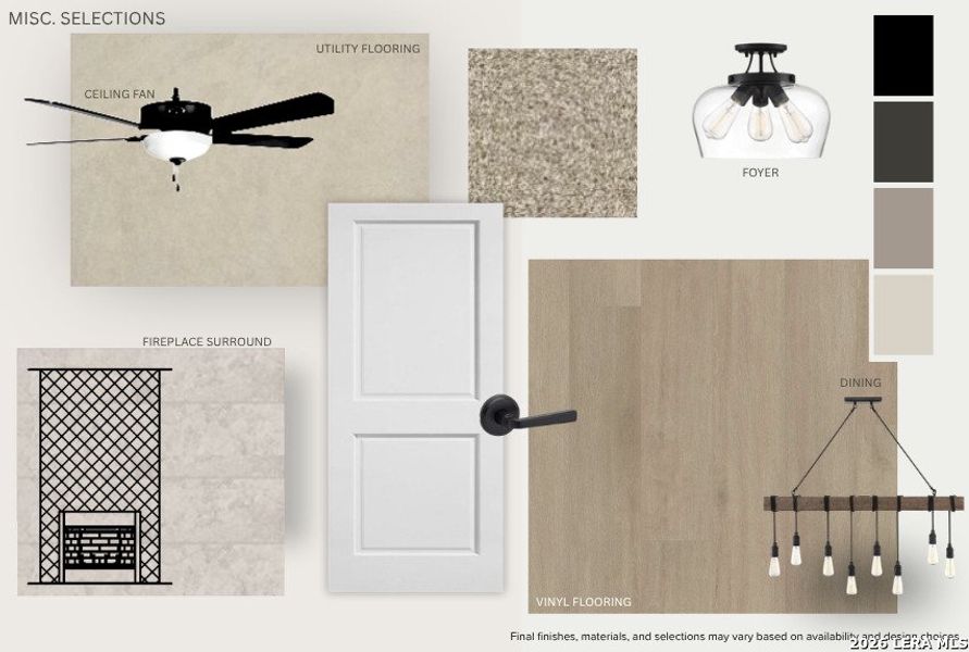 Sample of building materials used in homes in Saddlebrook Ranch, Schertz (Image 7).