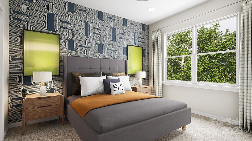 Primary Suite Complete with 9' Ceilings and Large Bright Windows. *Virtual Rendering | Actual Finishes, Structural Selections, and Orientation May Vary. Primary Suite Complete with 9' Ceilings and Large Bright Windows. *Virtual Rendering | Actual Finishes, Structural Selections, and Orientation May Vary.