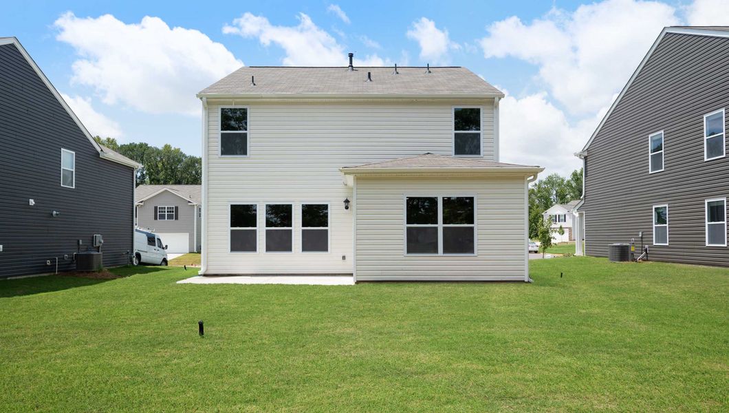 Exterior details and patio area of a home in Harper Ridge, Roebuck (Image 2).