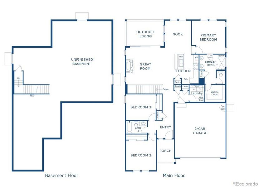 2D floor plan layout of this home in , Golden, CO (Image 2). 2D floor plan layout of this home in , Golden, CO (Image 2).