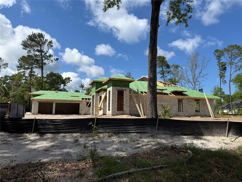In-progress construction of a new home in , Ormond Beach, FL (Image 3).