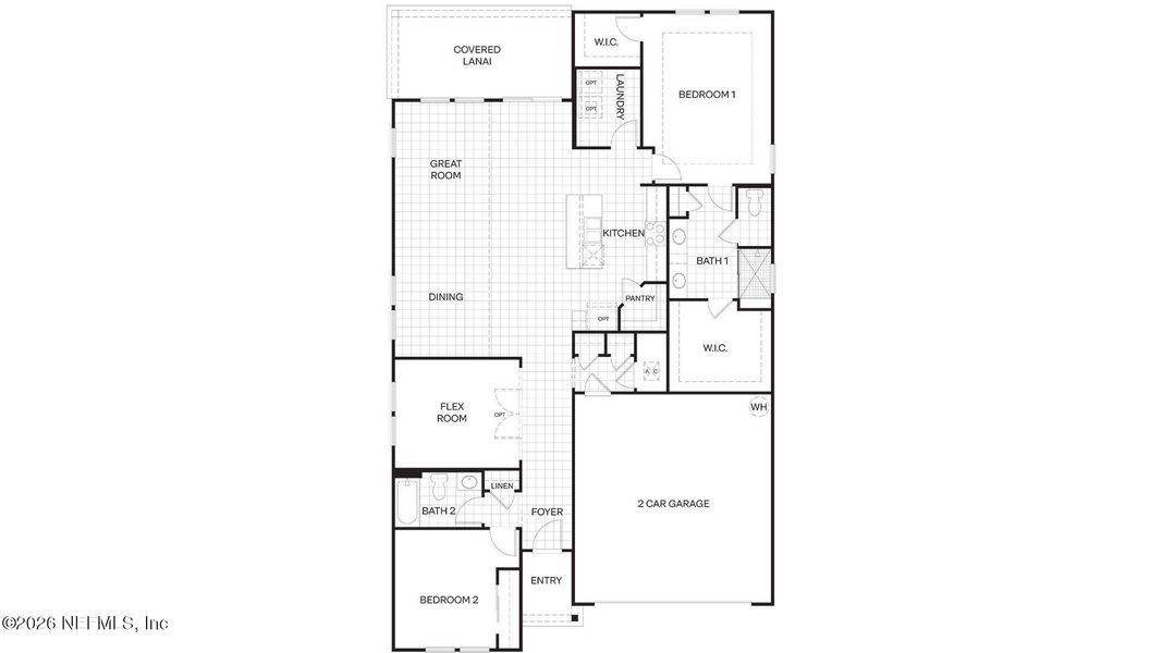 2D floor plan layout of this home in Sawmill Branch, Palm Coast, FL (Image 5). 2D floor plan layout of this home in Sawmill Branch, Palm Coast, FL (Image 5).