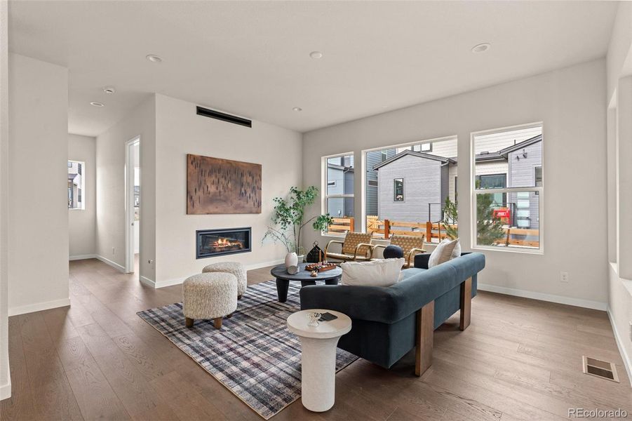 Furnished interior view inside a new home in Lyric at Ridgegate, Lone Tree (Image 6).