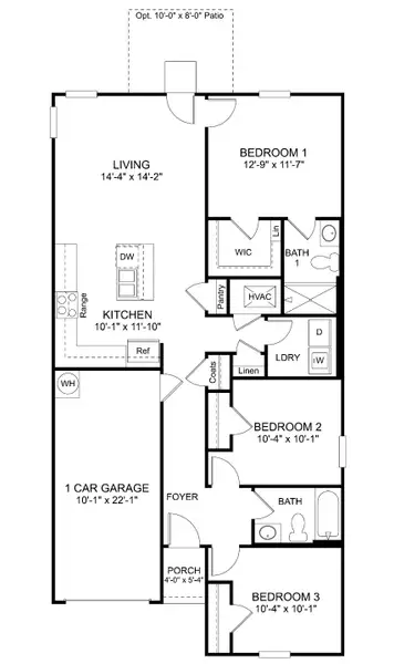 2D floor plan layout for the Sullivan by D.R. Horton in Timber Creek, Rossville, GA (Image 3). 2D floor plan layout for the Sullivan by D.R. Horton in Timber Creek, Rossville, GA (Image 3).