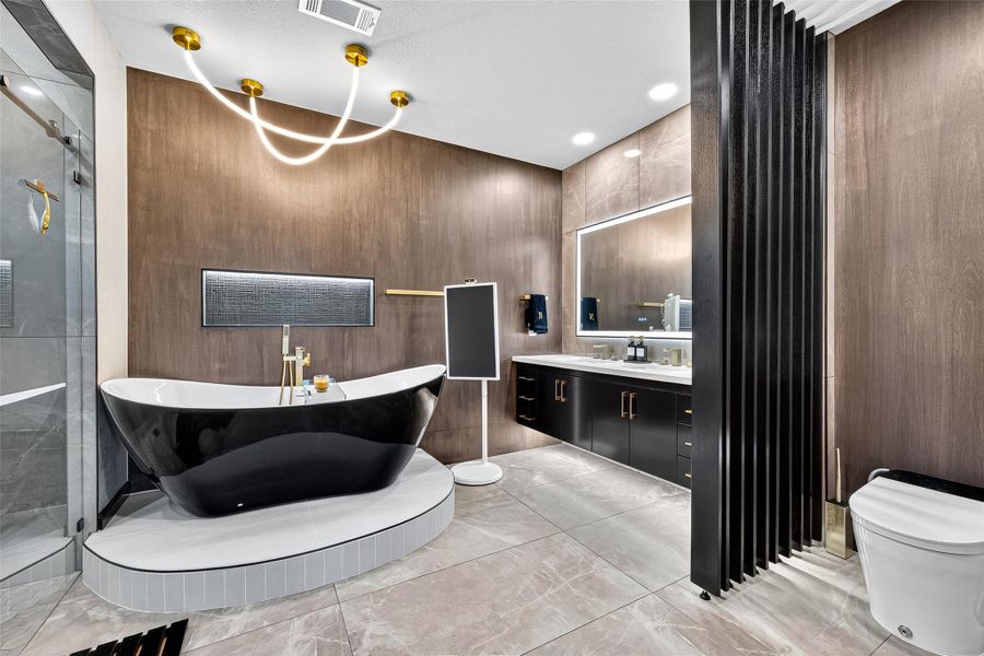 Furnished interior view inside a new home in Anderson Lakes, Houston (Image 7). Furnished interior view inside a new home in Anderson Lakes, Houston (Image 7).