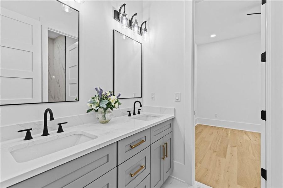 Furnished interior view inside a new home in , Monroe (Image 15).