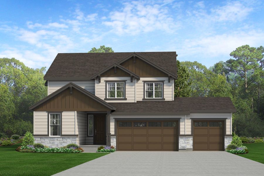 Representative exterior photo of a completed home built from the Jansen by Risewell Homes in Cherry Meadows, Brighton, CO (Image 22).