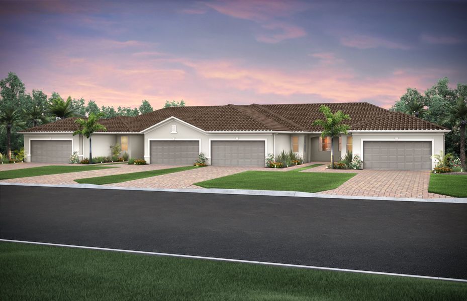 Representative exterior photo of a completed home built from the Cascadia by DiVosta in BeachWalk by Manasota Key, Englewood, FL (Image 24).