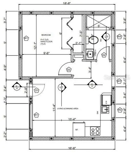 2D floor plan layout of this home in , Deland, FL (Image 4).