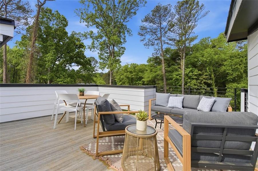Exterior details and patio area of a home in , Atlanta (Image 22).