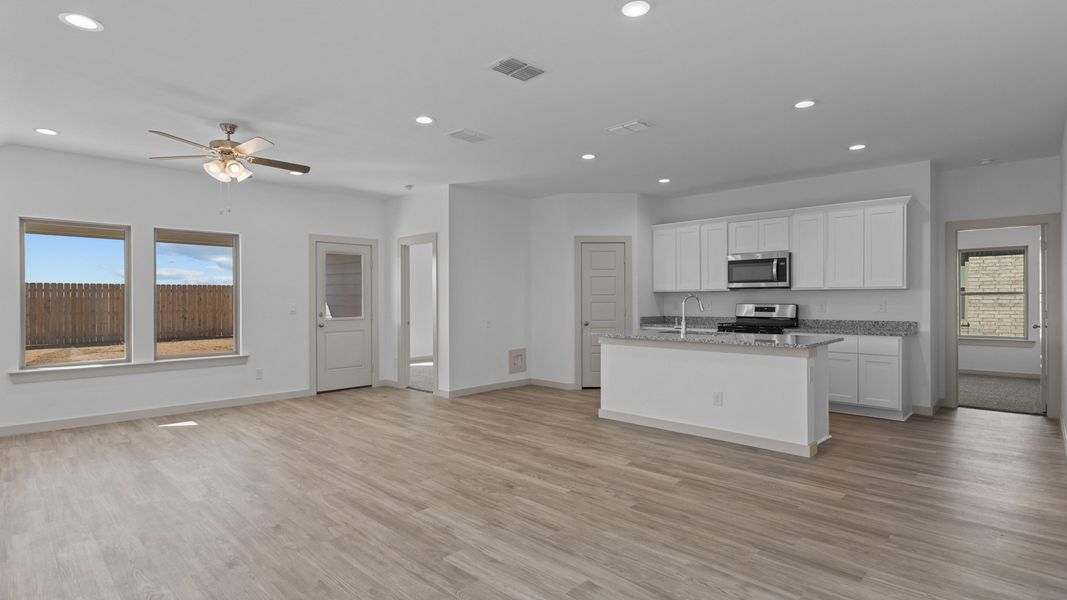 Representative furnished interior of a home built from the The Camden by D.R. Horton in Allen Farms, Lubbock (Image 7). Representative furnished interior of a home built from the The Camden by D.R. Horton in Allen Farms, Lubbock (Image 7).