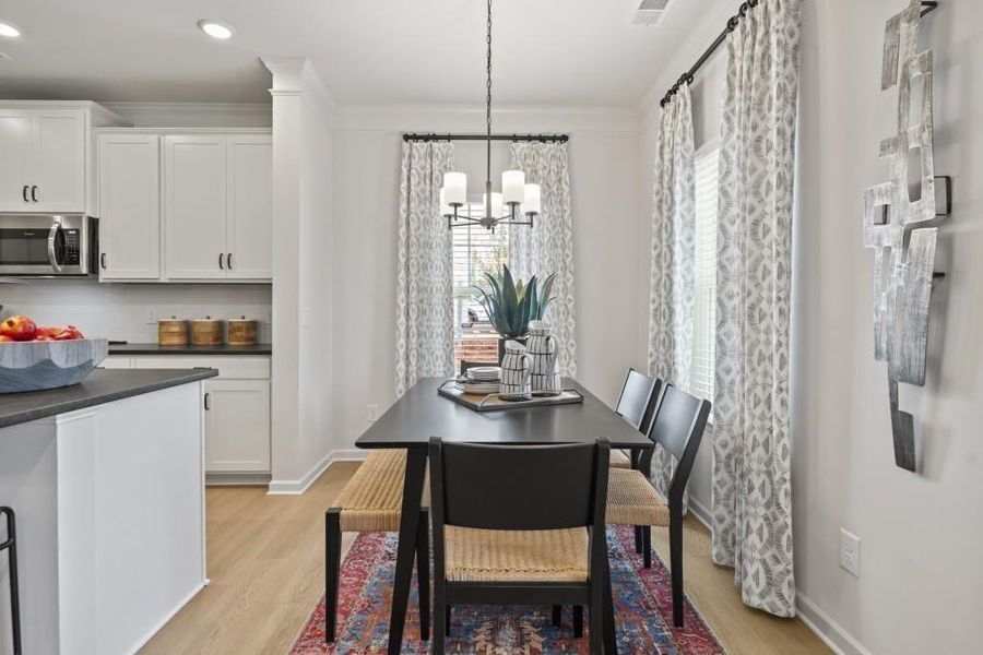 Furnished interior view inside a new home in Summit at Gateway, Jasper (Image 8). Furnished interior view inside a new home in Summit at Gateway, Jasper (Image 8).