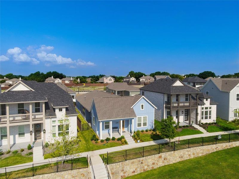 Front exterior of a new home in , Rowlett, TX, highlighting curb appeal (Image 20).