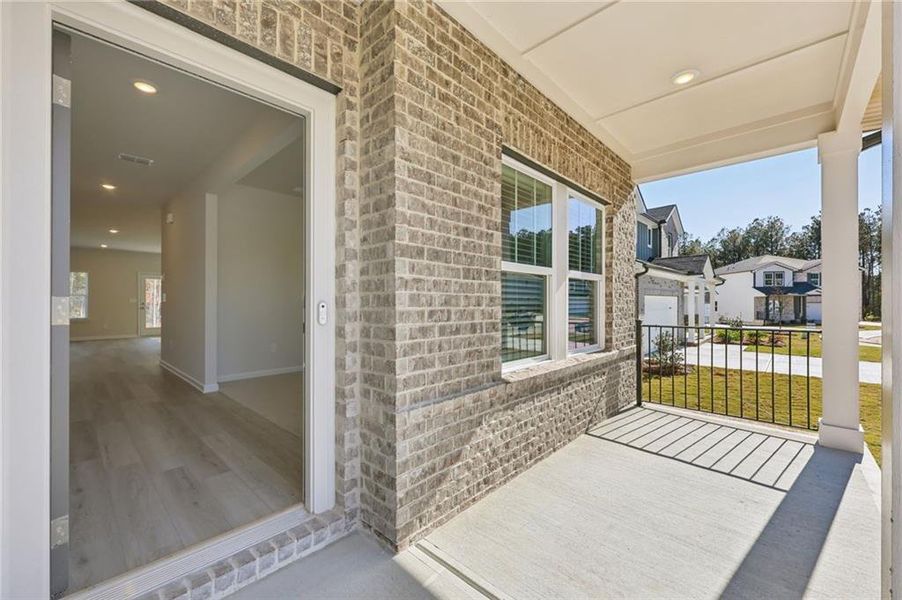 Exterior details and patio area of a home in Parkside at Grayson, Grayson (Image 24).