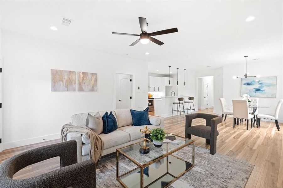 Furnished interior view inside a new home in , Dallas (Image 14). Furnished interior view inside a new home in , Dallas (Image 14).