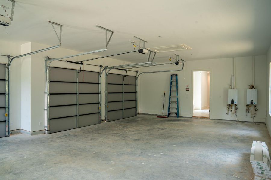 Oversized 3-car garage.