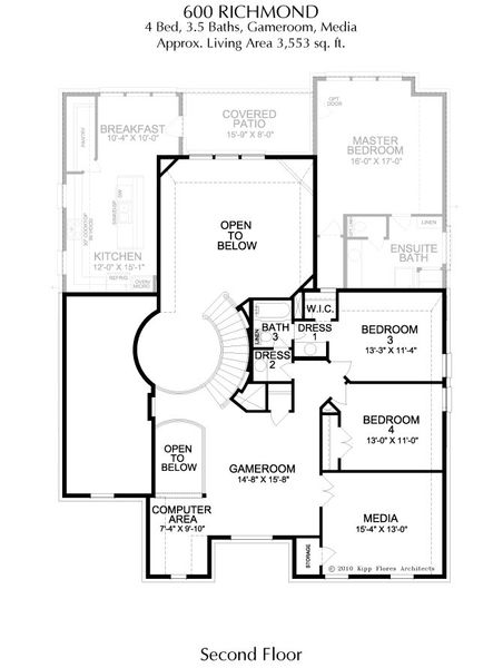 2D floor plan layout for the Richmond by Landon Homes in Estate 64s, Frisco, TX (Image 3). 2D floor plan layout for the Richmond by Landon Homes in Estate 64s, Frisco, TX (Image 3).