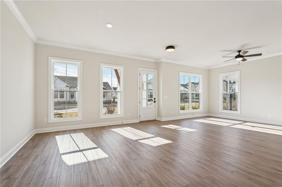 Spacious, unfurnished interior of a new home in Promenade at Sawnee Village, Cumming (Image 49). Spacious, unfurnished interior of a new home in Promenade at Sawnee Village, Cumming (Image 49).