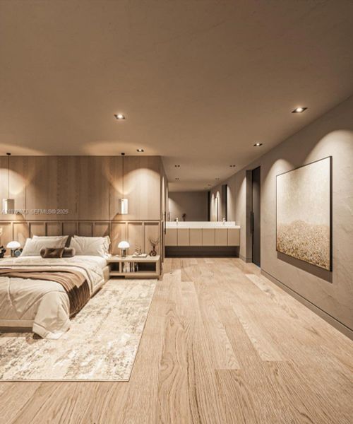 Furnished interior view inside a new home in , Miami (Image 11).