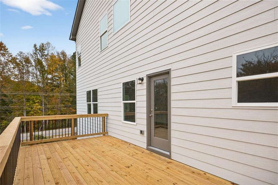 Exterior details and patio area of a home in Garrett Preserve, Douglasville (Image 4).