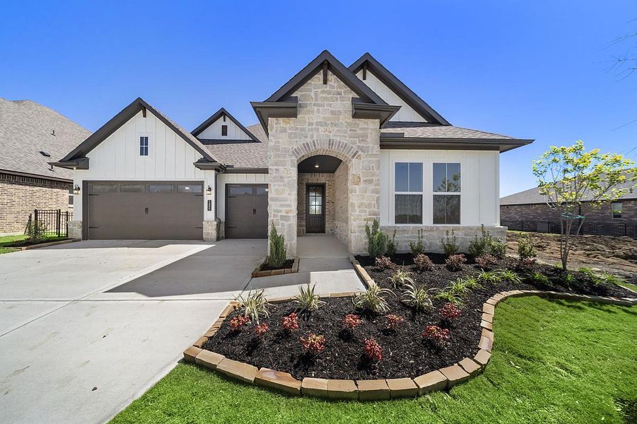 Representative exterior photo of a completed home built from the Juniper by Caldwell Homes in Chambers Creek, Willis, TX (Image 22). Representative exterior photo of a completed home built from the Juniper by Caldwell Homes in Chambers Creek, Willis, TX (Image 22).