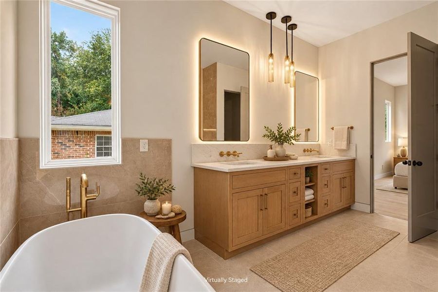 Furnished interior view inside a new home in , Dunwoody (Image 56).