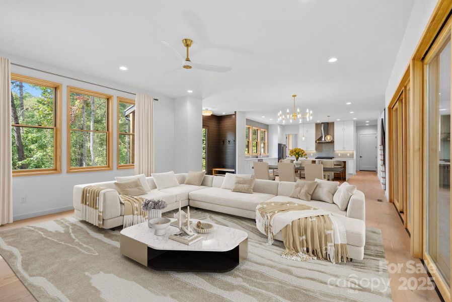 Furnished interior view inside a new home in , Asheville (Image 2).