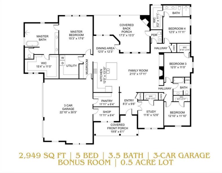 2D floor plan layout of this home in , Weatherford, TX (Image 4). 2D floor plan layout of this home in , Weatherford, TX (Image 4).