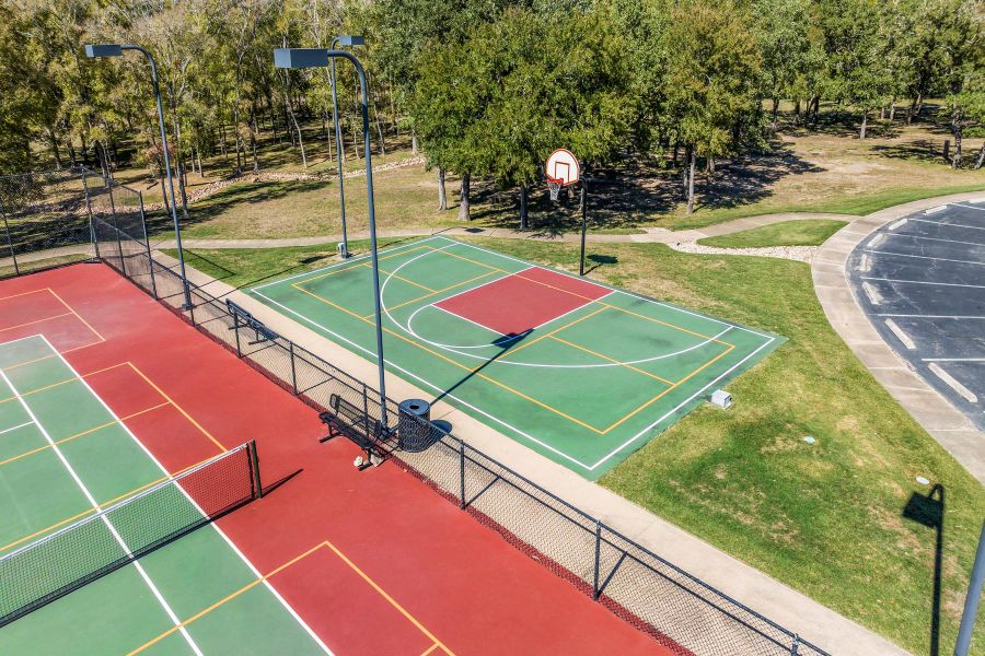 Tennis/Pickleball Court & half-basketball court