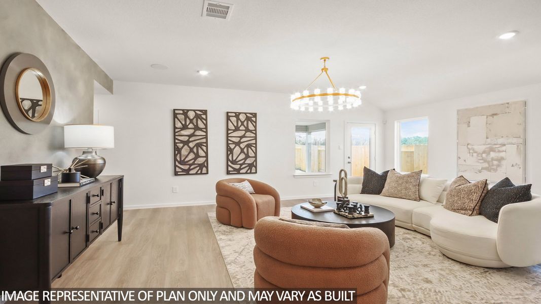 Furnished interior view inside a new home in River Ranch Trails, Dayton (Image 5).