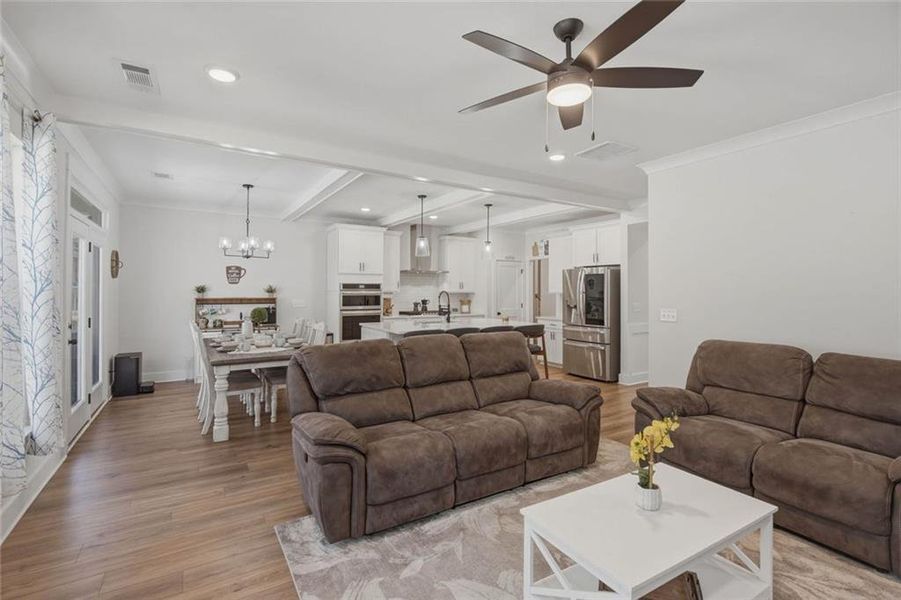 Furnished interior view inside a new home in Cambridge, Flowery Branch (Image 15). Furnished interior view inside a new home in Cambridge, Flowery Branch (Image 15).