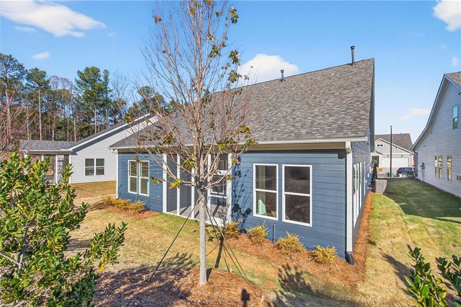 Exterior details and patio area of a home in The Reserve at Bells Ferry, Kennesaw (Image 3).