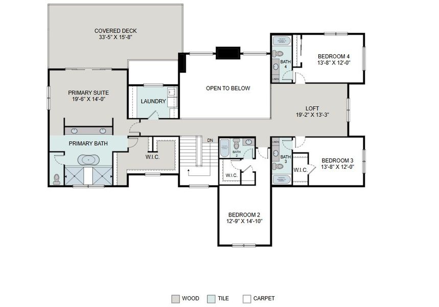 2D floor plan layout for the Maple by Work Shop Colorado in Signature at Crystal Valley, Castle Rock, CO (Image 3).