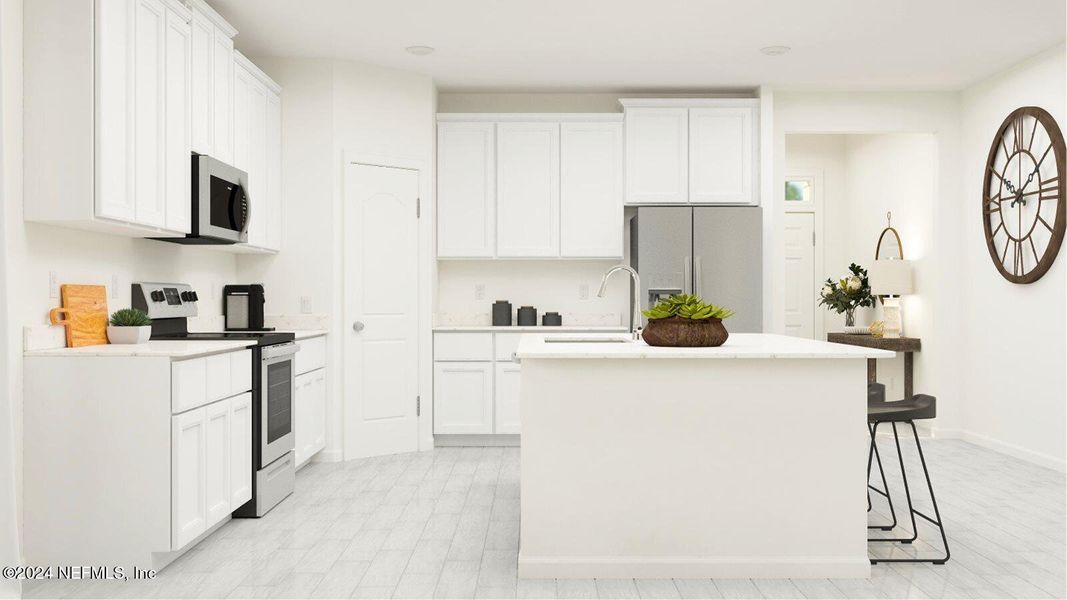 Furnished interior view inside a new home in Silver Falls Single Family at SilverLeaf, St. Augustine (Image 5).