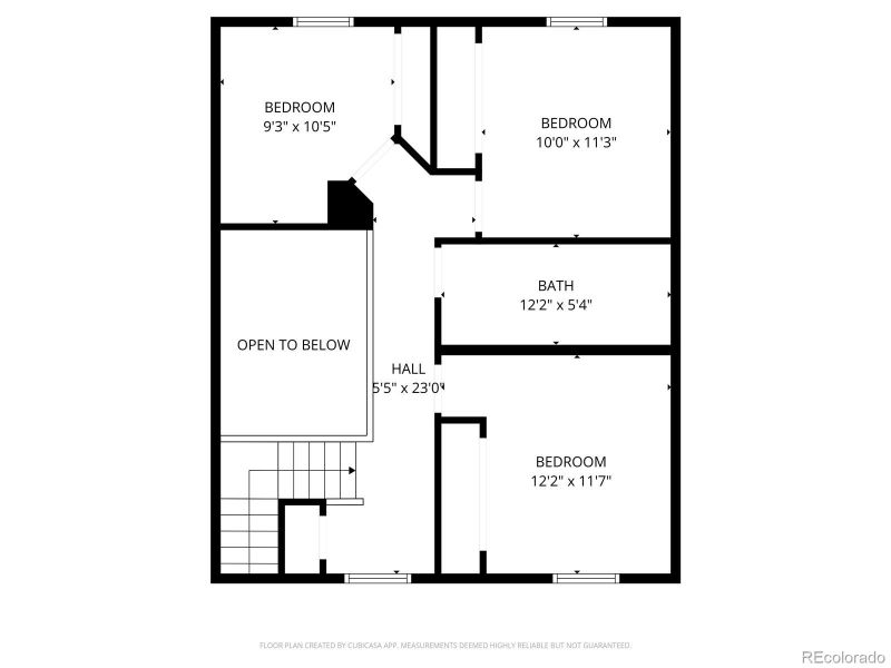 Upper level floor plan