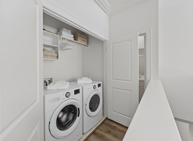Furnished interior view inside a new home in Highland Commons, Houston (Image 9).