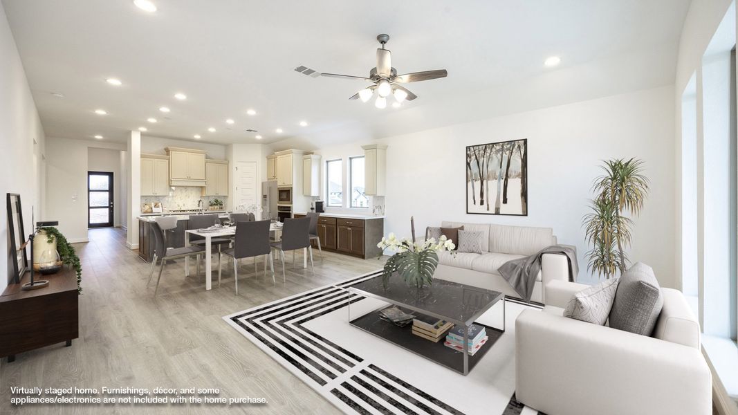 Furnished interior view inside a new home in Lariat 50', Liberty Hill (Image 5).