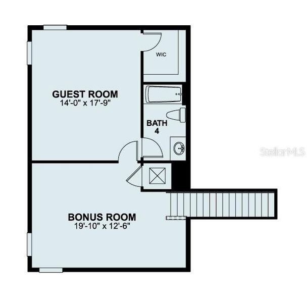 2D floor plan layout of this home in Wolf Lake Ranch, Apopka, FL (Image 5).