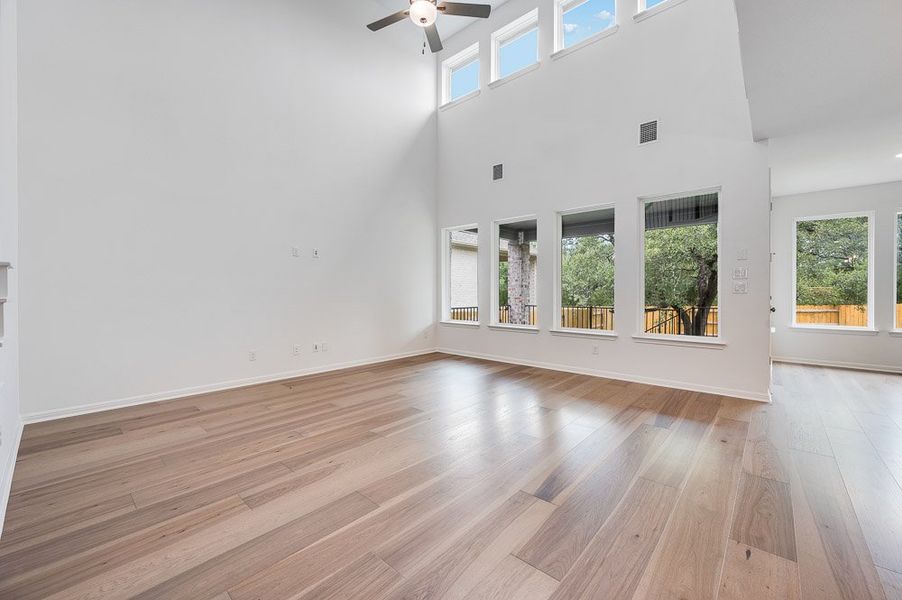 Representative unfurnished interior of a home built from the Peridot by Taylor Morrison in Santa Rita Ranch, Liberty Hill (Image 11). Representative unfurnished interior of a home built from the Peridot by Taylor Morrison in Santa Rita Ranch, Liberty Hill (Image 11).
