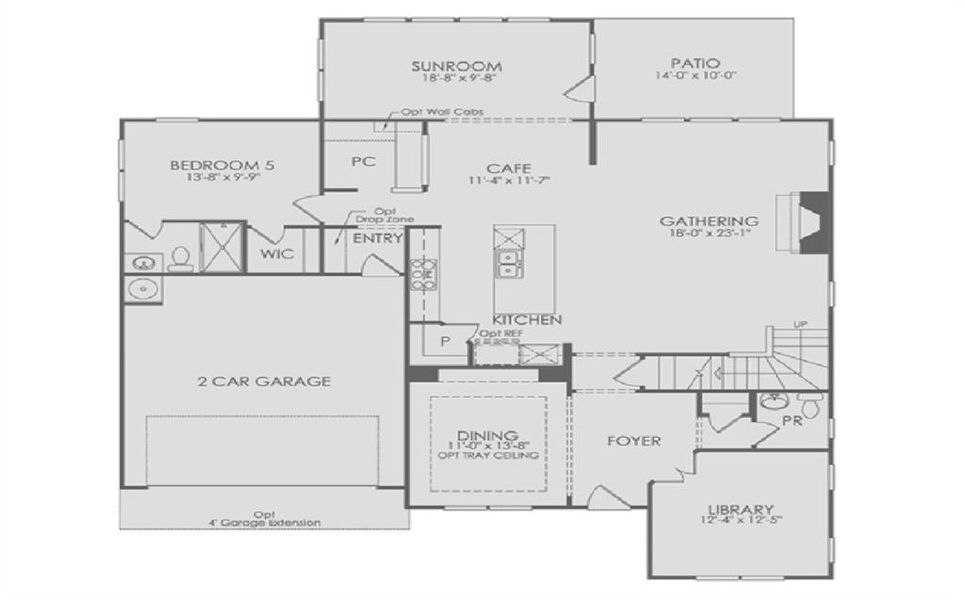 2D floor plan layout of this home in Silverwood, Cumming, GA (Image 5).