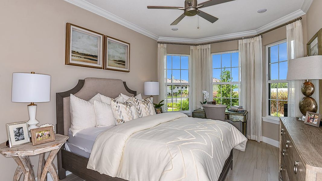 Furnished interior view inside a new home in Esplanade at Wiregrass Ranch, Wesley Chapel (Image 6). Furnished interior view inside a new home in Esplanade at Wiregrass Ranch, Wesley Chapel (Image 6).