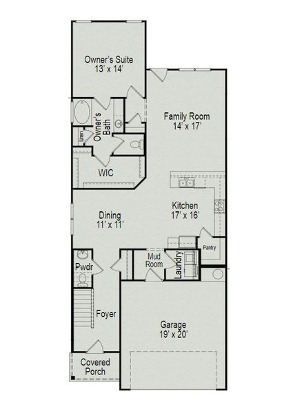 2D floor plan layout for the The Sparrow II by Smith Douglas Homes in La Segarra, Brookshire, TX (Image 4).