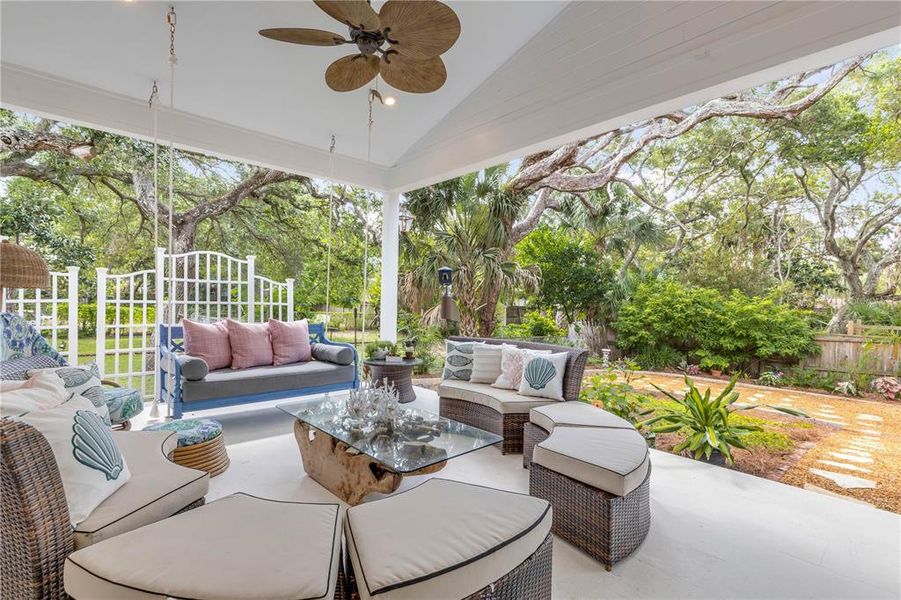 Exterior details and patio area of a home in , New Smyrna Beach (Image 2). Exterior details and patio area of a home in , New Smyrna Beach (Image 2).