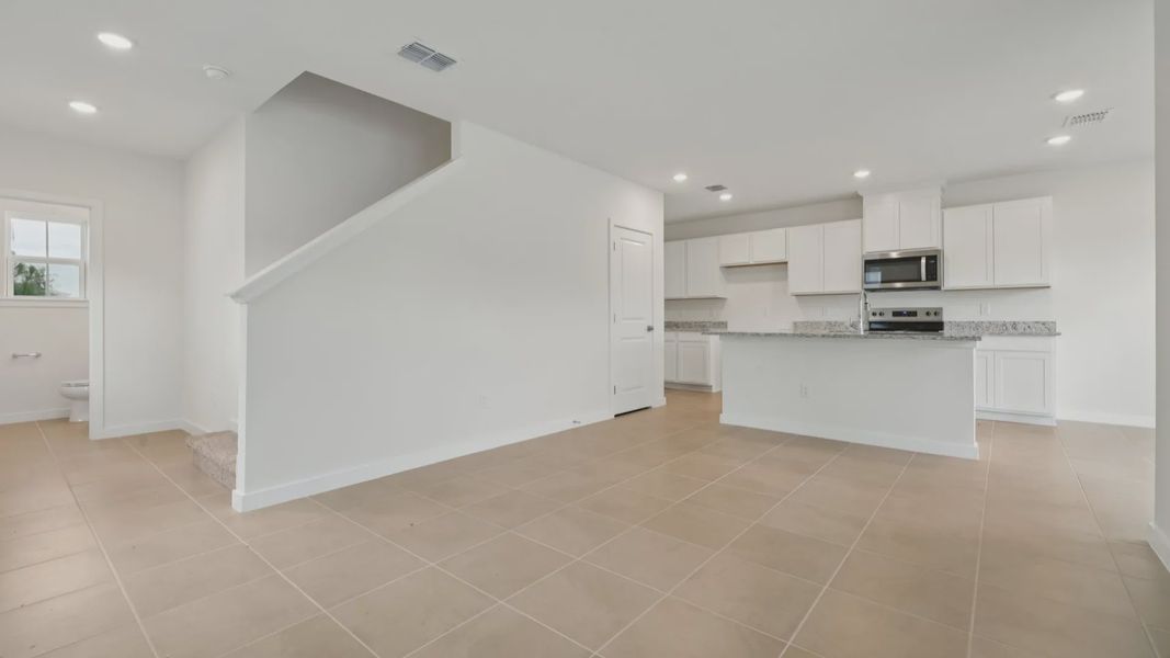 Kitchen of the Coronado - End at Cyrene at Harmony located in St Cloud FL by DRB Homes